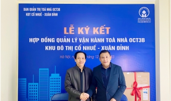 Lễ ký kết hợp đồng quản lý vận hành tòa nhà OCT3B,  Khu đô thị mới Cổ Nhuế - Xuân Đỉnh